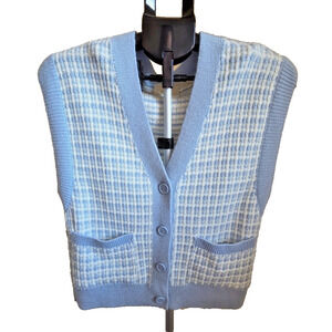 Anthropologie Sweater Vest XS Preppy Cottagecore Knit Cardigan Maeve READ